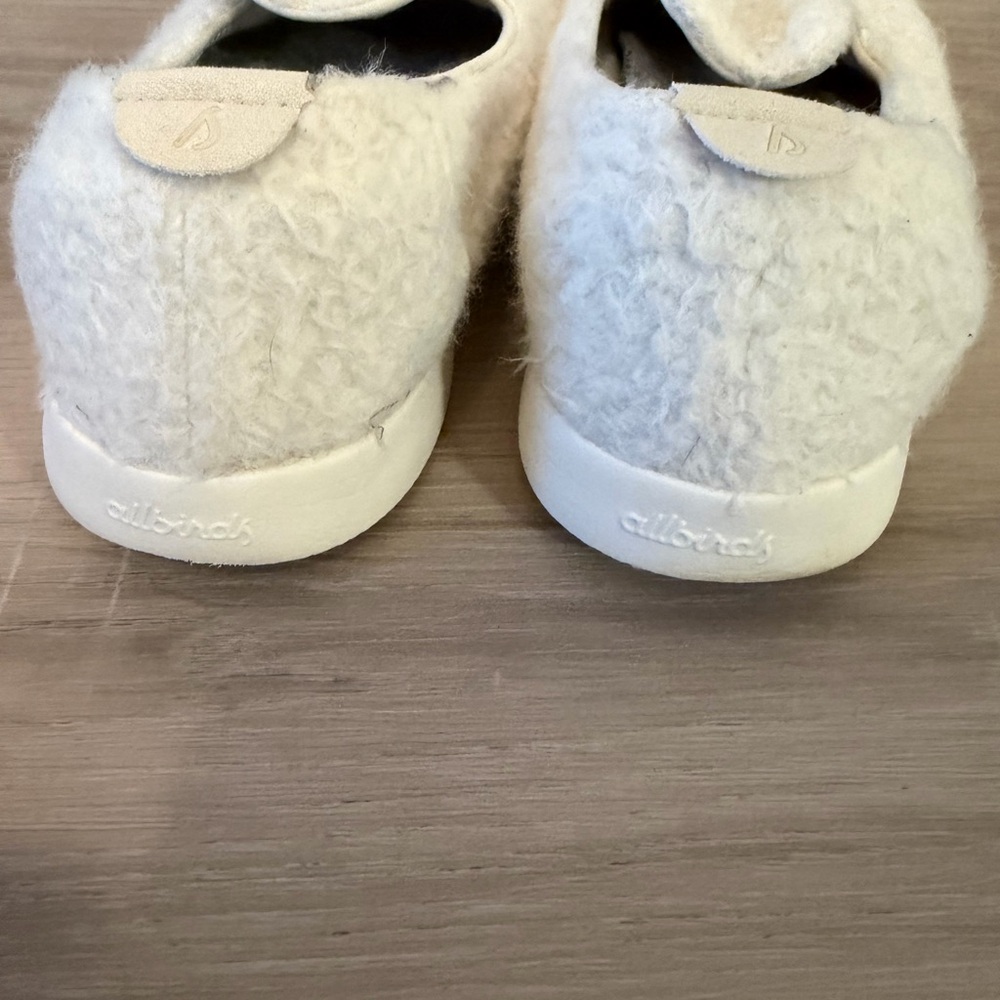 Allbirds Cream Wooo Slip-On Lounger Shoes Size 7 - Picture 4 of 5